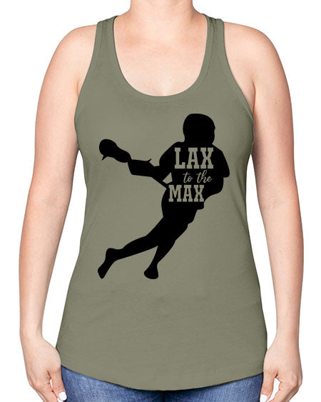 lax to the max 2# - lacrosse -Racerback Tank