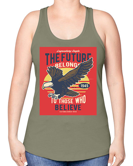 legendary eagle 55# - birds -Racerback Tank
