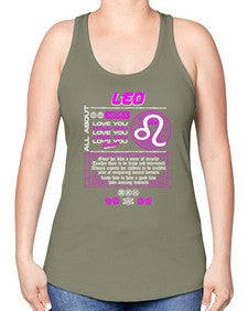 leo 308# - leo -Racerback Tank