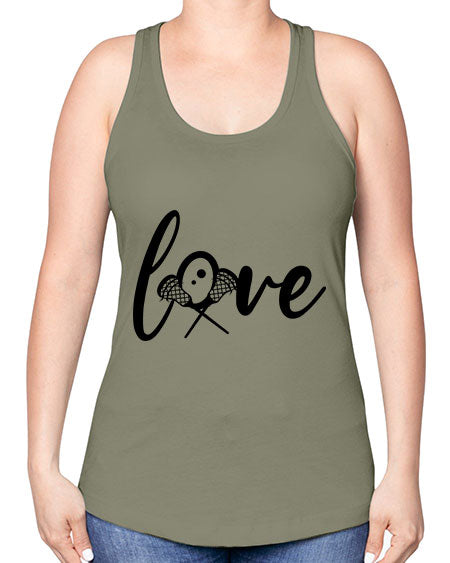 love 4# - lacrosse -Racerback Tank