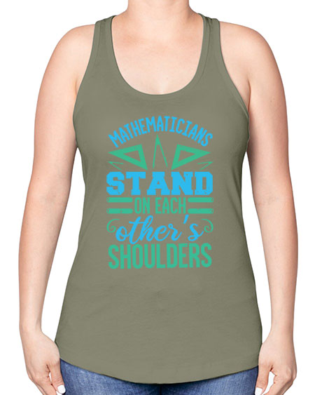 mathematicins stand on each others shoulders 36# - pi -Racerback Tank