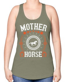 mother of horse Style 27# - horse -Racerback Tank