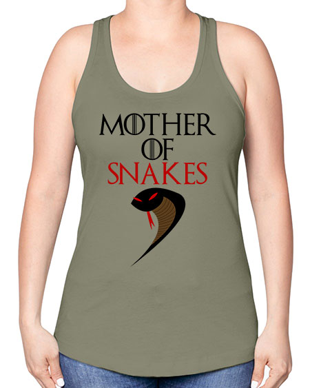 mother of snakes - snake -Racerback Tank
