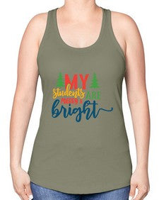 my students are merry bright Style 296# - teacher -Racerback Tank