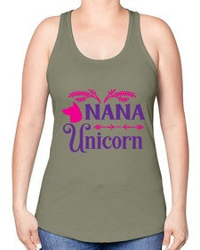 nana unicorn 331# - unicorn -Racerback Tank