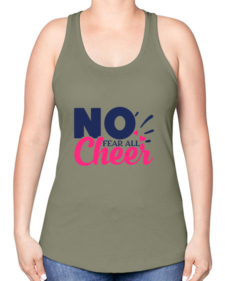 no fear all cheer 1728# - cheer -Racerback Tank