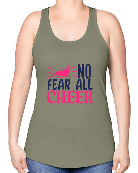 no fear all cheer 1739# - cheer -Racerback Tank