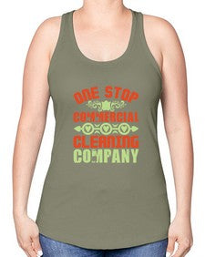 one stop commercial cleaning company Style 333# - cleaner -Racerback Tank