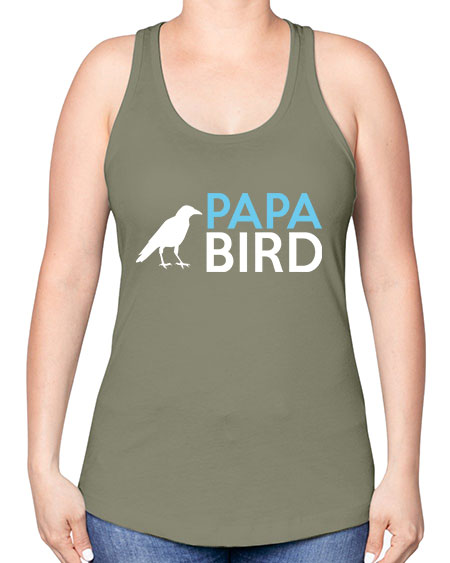 papa bird 65# - birds -Racerback Tank