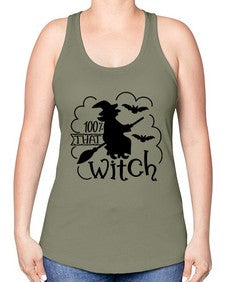 percent that witch 55# - witch -Racerback Tank