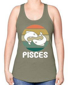 pisces 346# - pisces -Racerback Tank