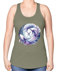 pisces 347# - pisces -Racerback Tank