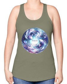 pisces 348# - pisces -Racerback Tank