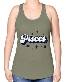 pisces 354# - pisces -Racerback Tank