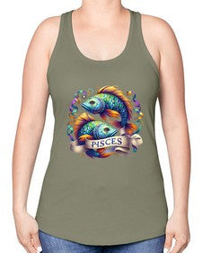 pisces 361# - pisces -Racerback Tank