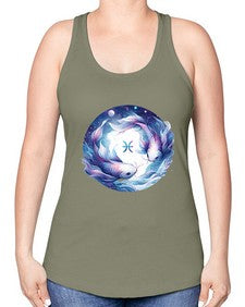 pisces 363# - pisces -Racerback Tank