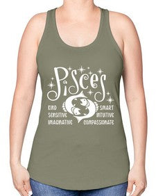 pisces 369# - pisces -Racerback Tank