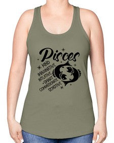 pisces 371# - pisces -Racerback Tank
