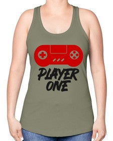 play one 145# - video games -Racerback Tank