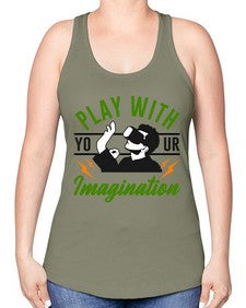 play with imagination 146# - video games -Racerback Tank