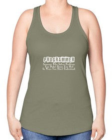 programmer some one who 1# - computer -Racerback Tank