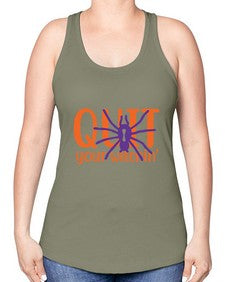 quit your witchin 32# - witch -Racerback Tank