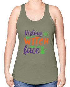 resting witch face 25# - witch -Racerback Tank