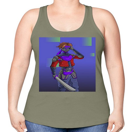 robber bring knife156# - anime -Racerback Tank