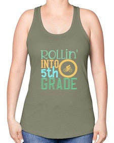 rollin into fifth grade 775# - fifth grade -Racerback Tank
