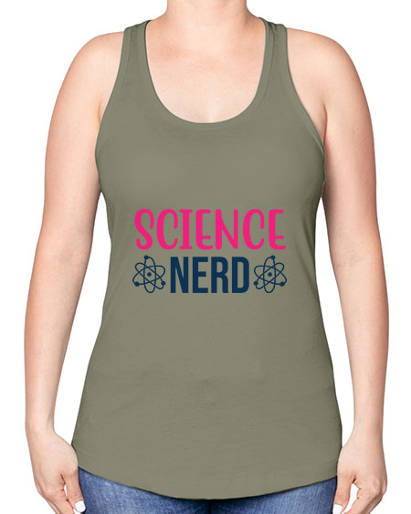 science nerd 65# - general science -Racerback Tank