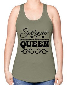 scorpio queen 447# - scorpio -Racerback Tank