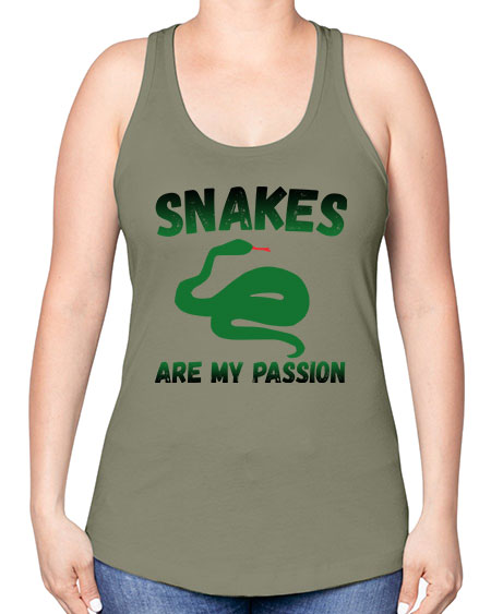 snake are my passion - snake -Racerback Tank