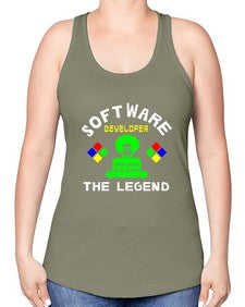 software developer the legend 16# - computer -Racerback Tank