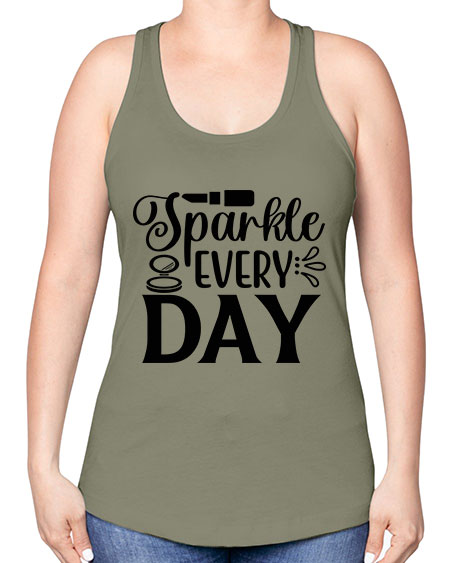 sparkle every day 18# - beauty - fashion -Racerback Tank