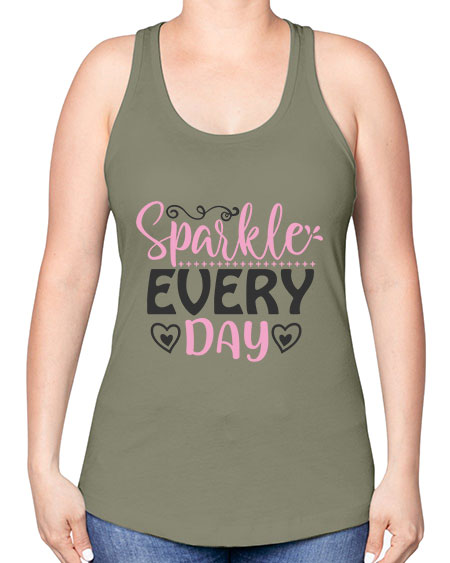 sparkle every day Style 1# - beauty - fashion -Racerback Tank