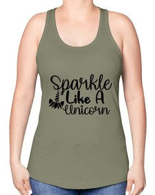 sparkle like a unicorn 417# - unicorn -Racerback Tank
