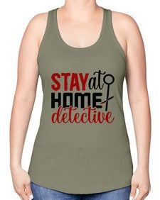 stay at home detective 1112# - true crime -Racerback Tank