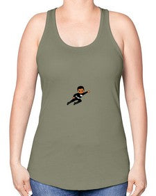super kid 7# - black boys or men -Racerback Tank