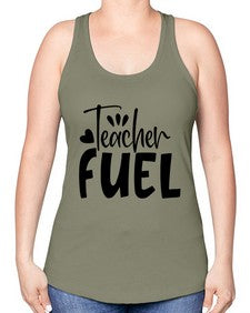 teacher fuel Style 372# - teacher -Racerback Tank