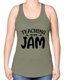 teaching is my jam Style 403# - teacher -Racerback Tank