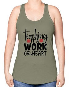 teaching it a work of heart Style 406# - teacher -Racerback Tank