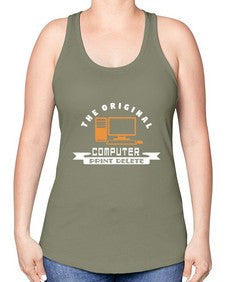 the original computer print delete 12# - computer -Racerback Tank