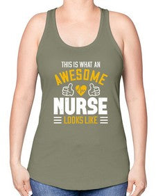 this is what an awesome Style 1548# - nurse -Racerback Tank
