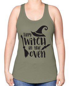 tiny witch in the oven 18# - witch -Racerback Tank