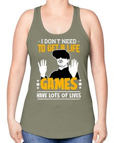 to get a life game 159# - video games -Racerback Tank