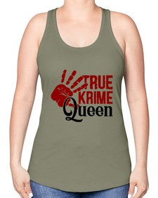 true krime queen 1190# - true crime -Racerback Tank
