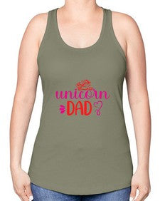 unicorn dad 453# - unicorn -Racerback Tank