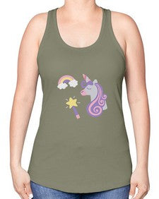 unicorn elements 455# - unicorn -Racerback Tank