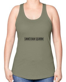 unicorn queen 482# - unicorn -Racerback Tank