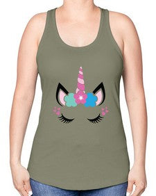 unicorn style 495# - unicorn -Racerback Tank